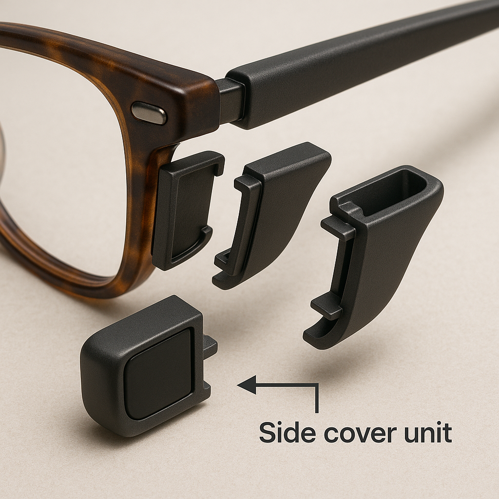 SIDE COVER ASSEMBLY OF GLASSES FRAME