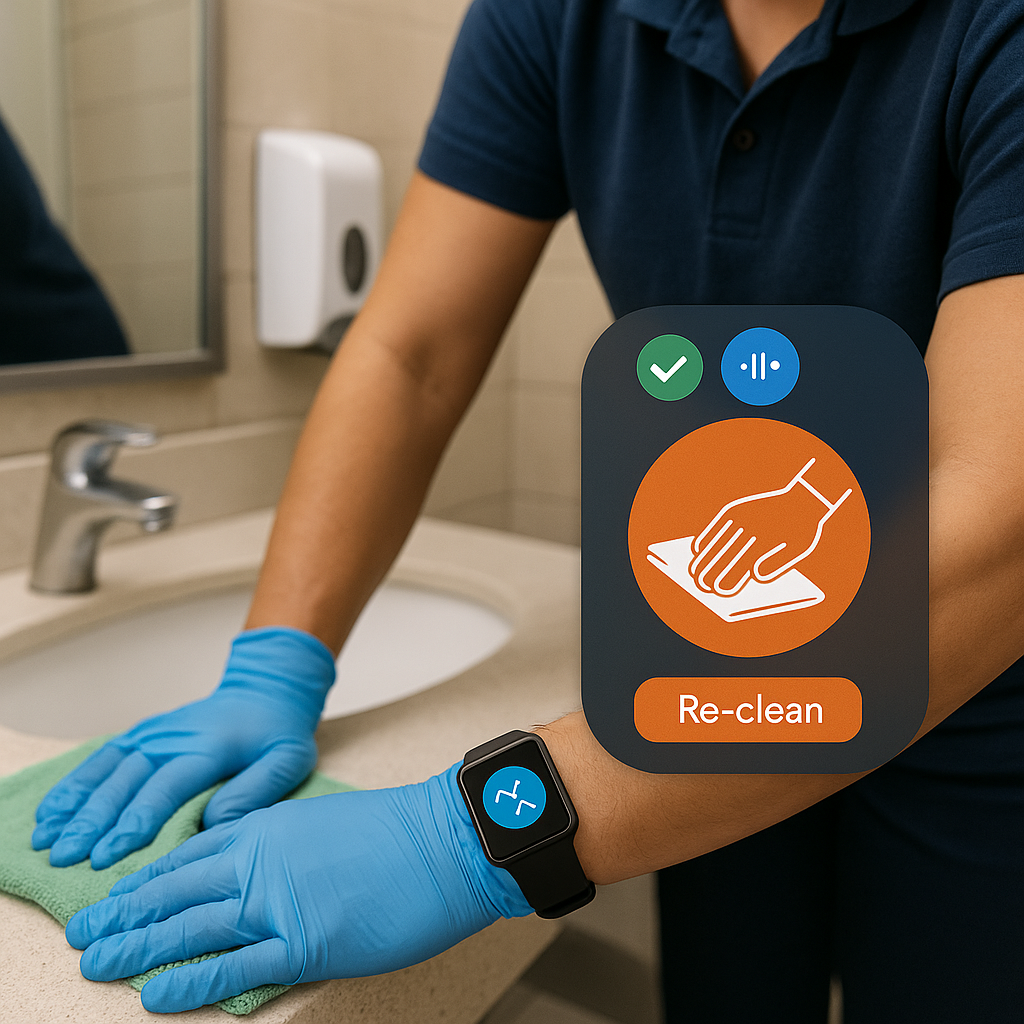 REDUCING ILLNESSES AND INFECTIONS CAUSED BY INEFFECTIVE CLEANING BY TRACKING AND CONTROLLING CLEANING EFFICACY
