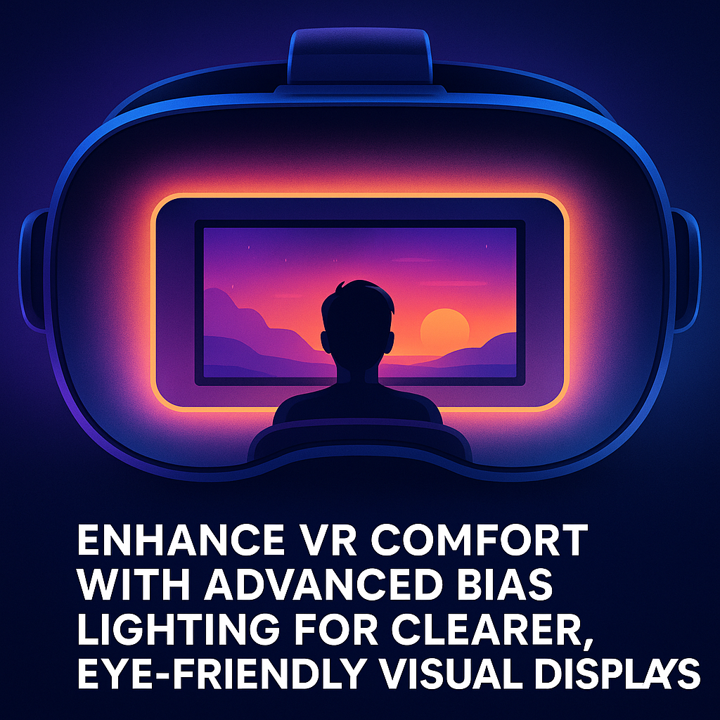 Enhance VR Comfort with Advanced Bias Lighting for Clearer, Eye-Friendly Visual Displays