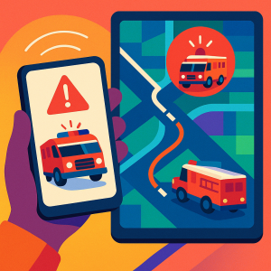 Smart Traffic Alerts: Real-Time Warnings When Your Route May Cross Emergency or Service Vehicles