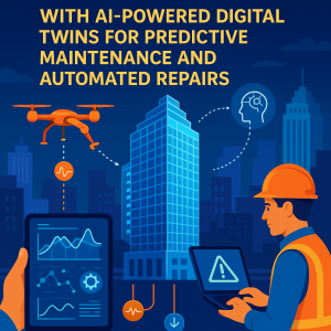 Headline:  
Transform Building Safety with AI-Powered Digital Twins for Predictive Maintenance and Automated Repairs

This headline highlights the invention’s real-world application (building safety), emphasizes its innovative aspect (AI-powered digital twins), underscores strategic benefits (predictive maintenance and automated repairs), and is optimized for search terms relevant to business leaders in construction, infrastructure, and property management.
